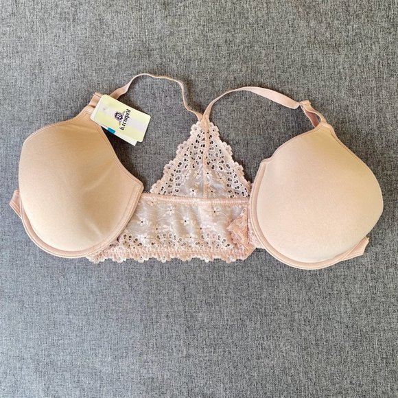 b.tempt'd Women's Inspired Eyelet Front Close T-Shirt Bra, 34DDD - Picture 2 of 6